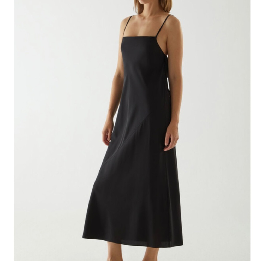 Cos Open Back Slip Silk Dress Size 4 NWOT